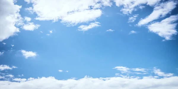 Ein Bild Eines Blauen Himmels Mit Heller Sonne Und Weißen — Stockfoto