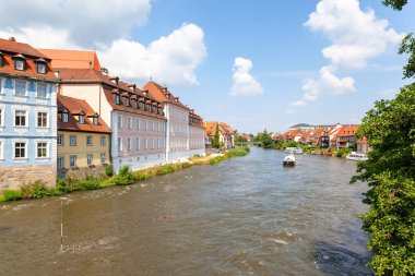 Görünüm Nehri'nin Regnitz Bamberg, Almanya