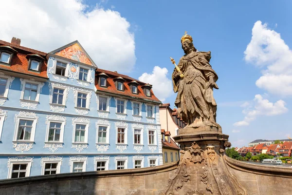 Statue Kunigunde Luxembourg Bamberg Tyskland - Stock-foto