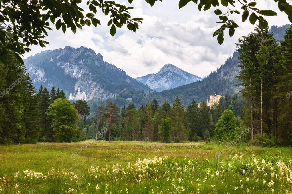 An image of the Palace Neuschwanstein and Hohenschwangau in Bavaria Germany