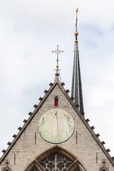 Uma Imagem Relógio Sol Igreja Amstersdam — Fotografia de Stock