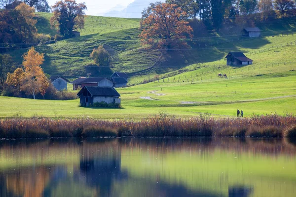 Paesaggio Autunnale Baviera Germania — Foto Stock