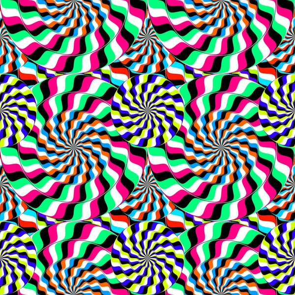 Optical Illusion Moving Circles Seamless Background — Stock Photo, Image