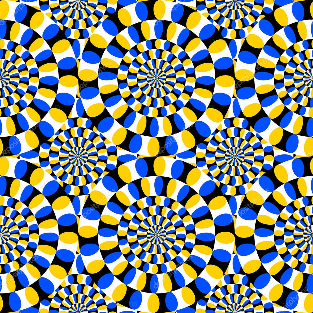 optical Illusion moving circles seamless background