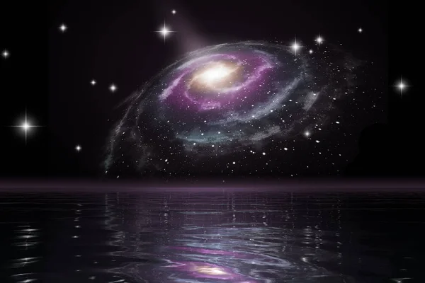Απεικόνιση Του Τυπικό Σπειροειδής Γαλαξίας — Φωτογραφία Αρχείου