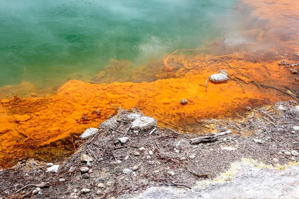 Vista Del Lago Espumoso Caliente Nueva Zelanda —  Fotos de Stock