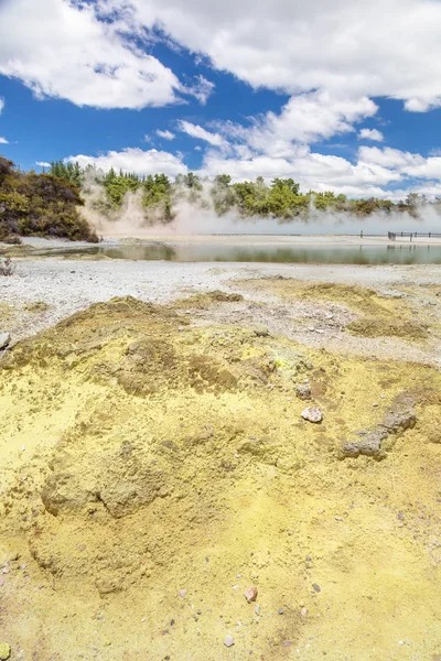 Blick Auf Geothermische Aktivitäten Bei Rotorua Neuseeland — Stockfoto