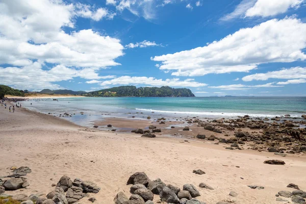 Pohled Prázdnou Pláž Novém Zélandu — Stock fotografie