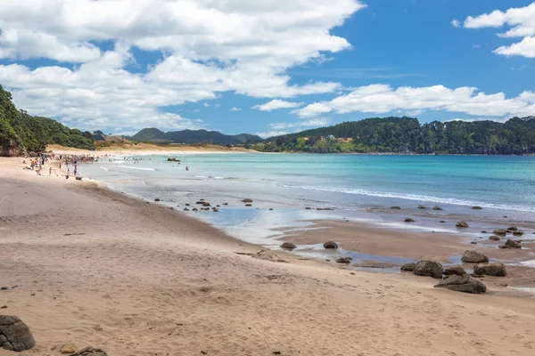Uitzicht Het Lege Strand Van Nieuw Zeeland — Stockfoto