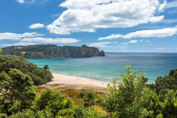 Kilátás Üres Strand Zélandon — Stock Fotó