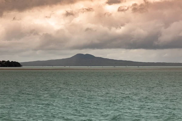 Zły Dzień Pogody Oceanie Pobliżu Auckland Nowa Zelandia — Zdjęcie stockowe