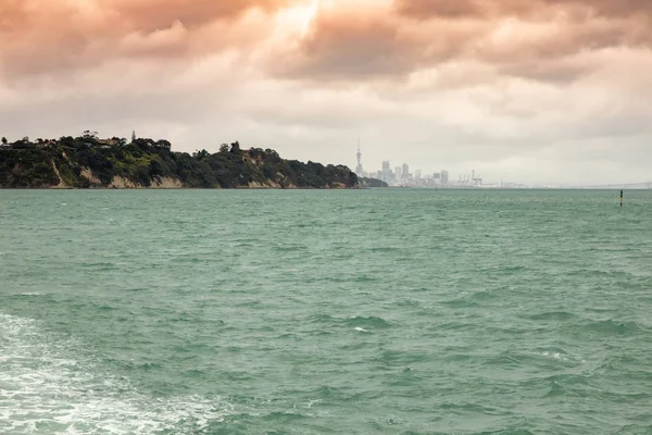 Dålig Väderdag Ocean Nära Auckland Nya Zeeland — Stockfoto