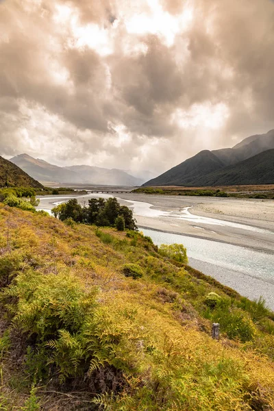 Vista Sul Letto Del Fiume Paesaggio Arthurs Passare Nel Sud — Foto Stock