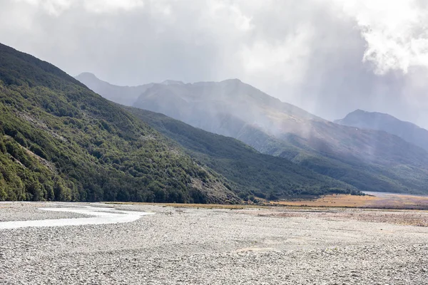 Sceneria Krajobrazu Południowej Nowej Zelandii — Zdjęcie stockowe