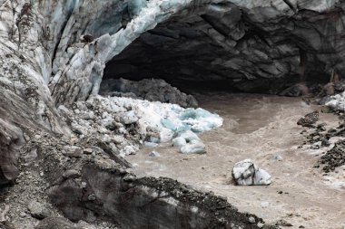 Franz Josef Glacier dağlarının görünümü, Yeni Zelanda
