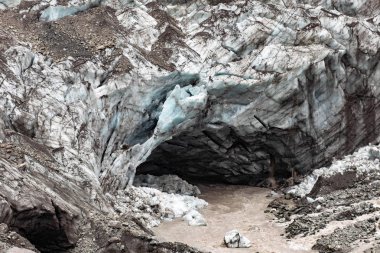 Franz Josef Glacier dağlarının görünümü, Yeni Zelanda