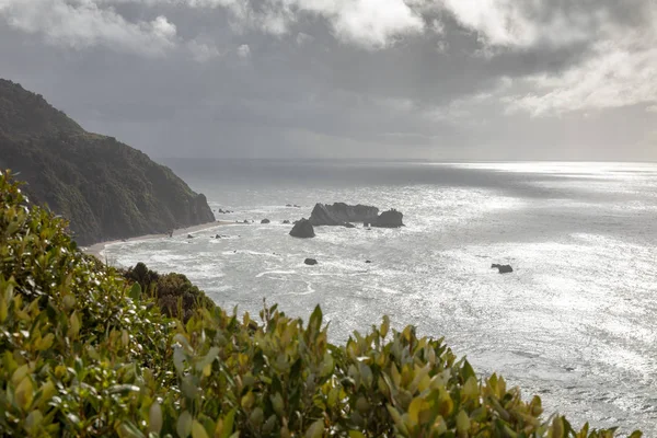 Vista Costa Agitada Sur Nueva Zelanda —  Fotos de Stock
