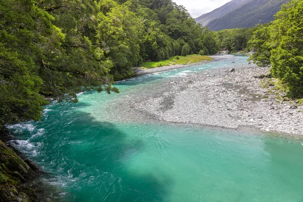 Вид Річку Хааст Ландсборо Валлі Нова Зеландія — стокове фото