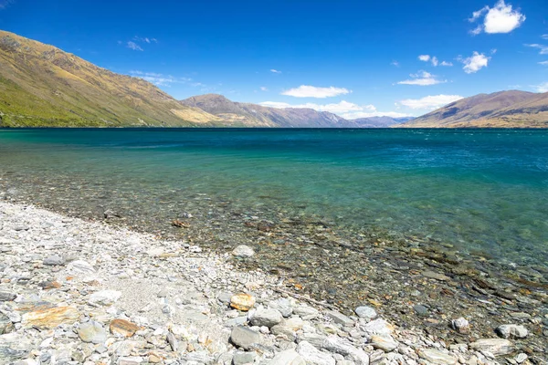 Utsikt Över Sjön Wanaka Södra Nya Zeeland Dagtid — Stockfoto