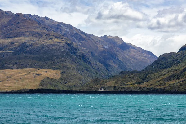 Vista Lago Wanaka Sul Nova Zelândia Durante Dia — Fotografia de Stock
