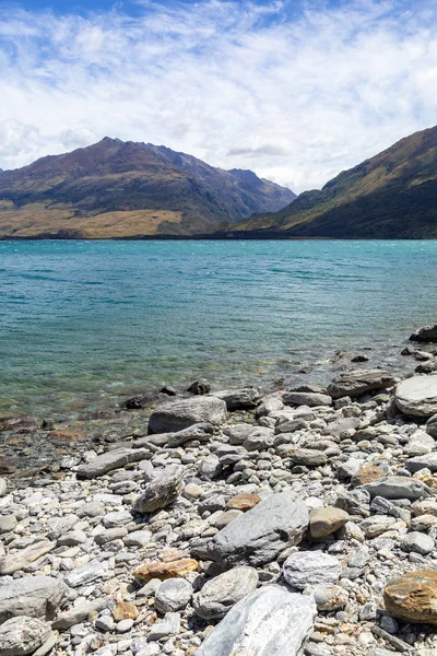 Utsikt Över Sjön Wanaka Södra Nya Zeeland Dagtid — Stockfoto