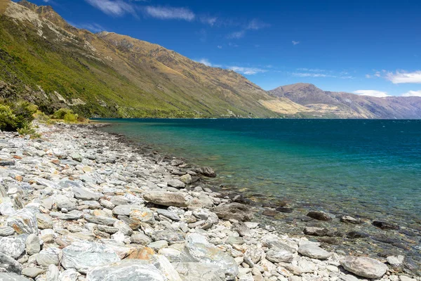 Gündüz Yeni Zelanda Nın Güneyinde Wanaka Gölü Görünümü — Stok fotoğraf