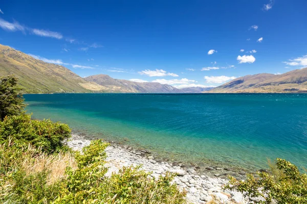 Uitzicht Lake Wanaka Het Zuiden Van Nieuw Zeeland Overdag — Stockfoto