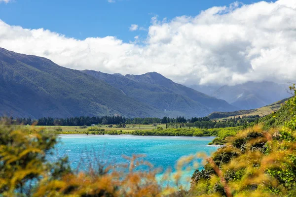 Vista Del Lago Wanaka Sur Nueva Zelanda Durante Día — Foto de Stock