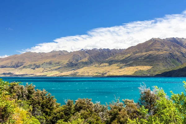 Vista Del Lago Wanaka Sur Nueva Zelanda Durante Día — Foto de Stock