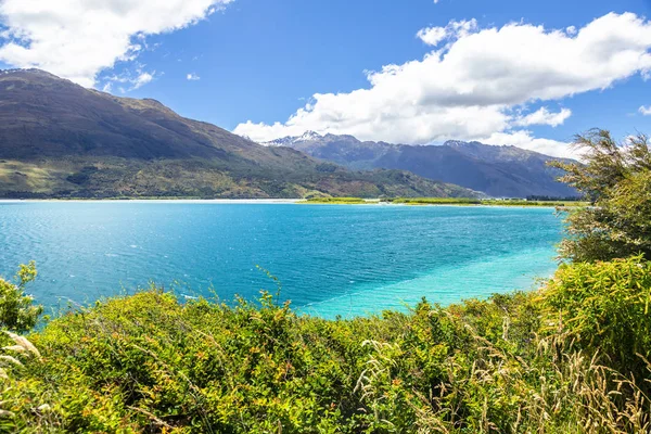 Widok Jezioro Wanaka Południe Nowej Zelandii Ciągu Dnia — Zdjęcie stockowe