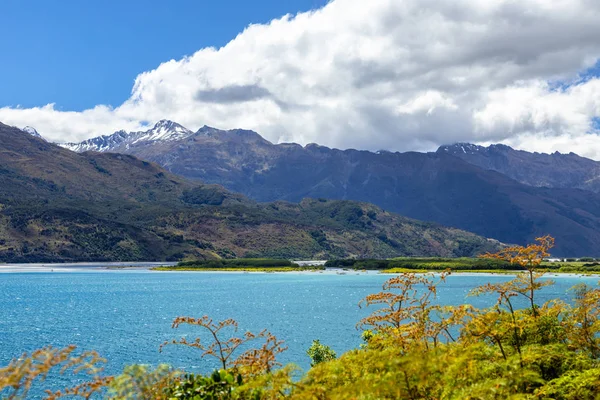 Vista Sul Lago Wanaka Sud Della Nuova Zelanda Durante Giorno — Foto Stock