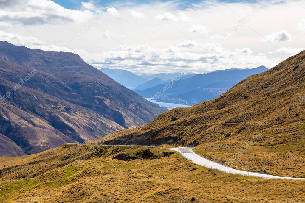 Landscape scenery in south New Zealand