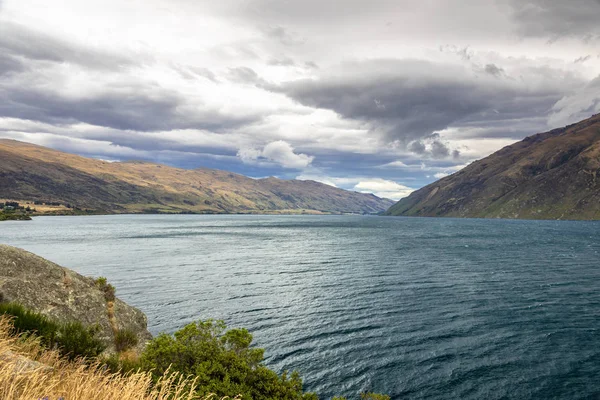 Pohled Jezero Wakatipu Jižním Novém Zélandu — Stock fotografie