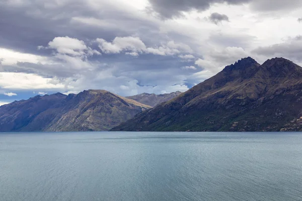 Vista Lago Wakatipu Sul Nova Zelândia — Fotografia de Stock