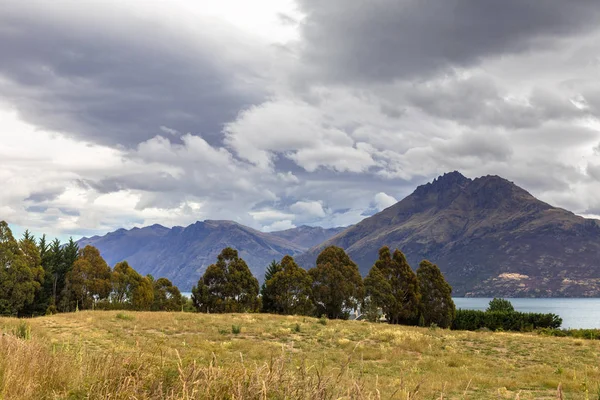 Vista Lago Wakatipu Sul Nova Zelândia — Fotografia de Stock