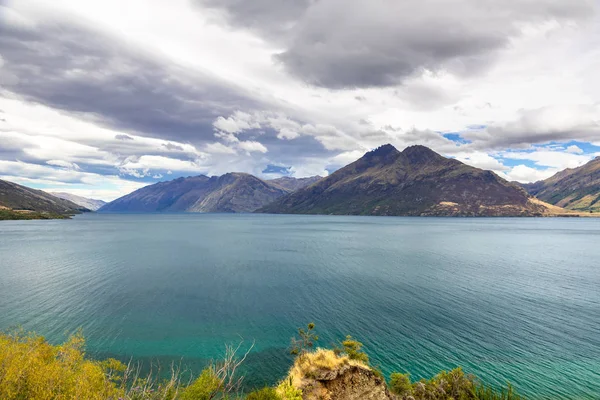 Θέα Στη Λίμνη Wakatipu Στη Νότια Νέα Ζηλανδία — Φωτογραφία Αρχείου