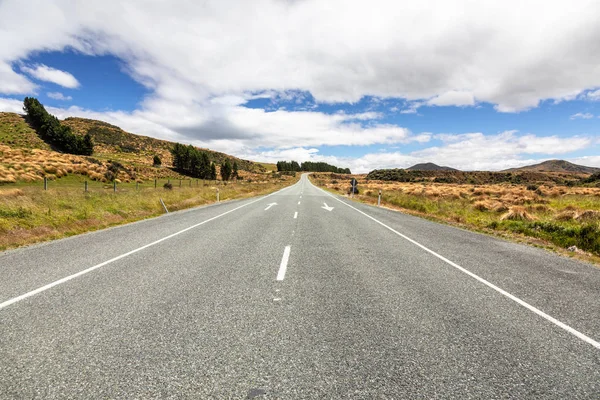 Road Horizon Nowa Zelandia South Island — Zdjęcie stockowe