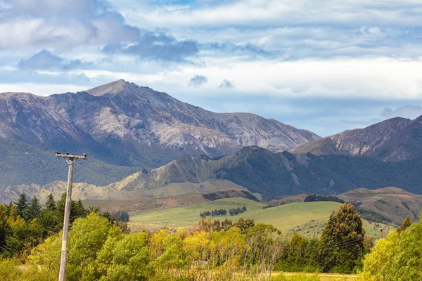 Vista Panoramica Delle Montagne Nuova Zelanda — Foto Stock