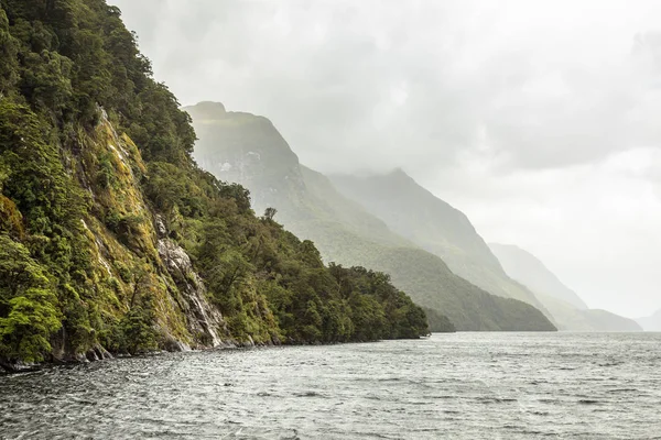 Vista Doubtful Sound Fiordland National Park Nova Zelândia — Fotografia de Stock