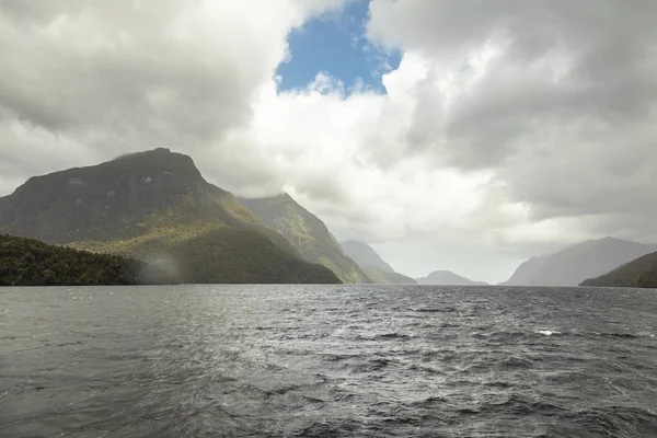 Blick Auf Zweifelhaften Sound Fjordland Nationalpark Neuseeland Stockbild
