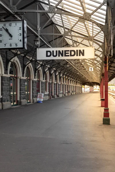 Dunedin Güney Yeni Zelanda Tren Istasyonu Görünümü — Stok fotoğraf