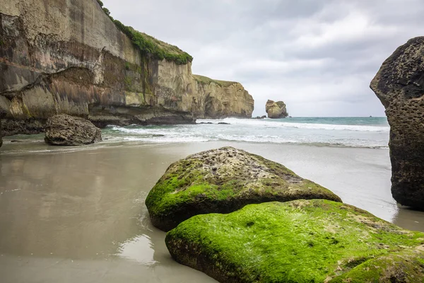 Widok Tunel Beach Nowej Zelandii — Zdjęcie stockowe