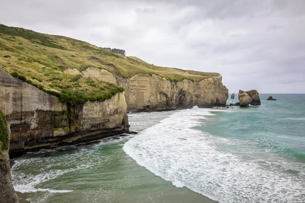 Utsikt Över Tunnel Beach Nya Zeeland — Stockfoto