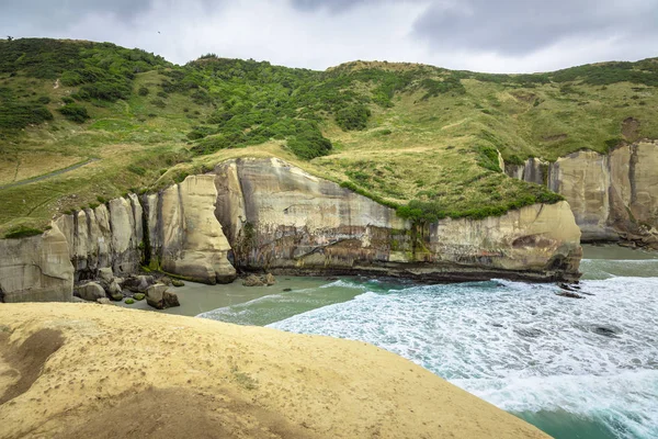 Utsikt Över Tunnel Beach Nya Zeeland — Stockfoto