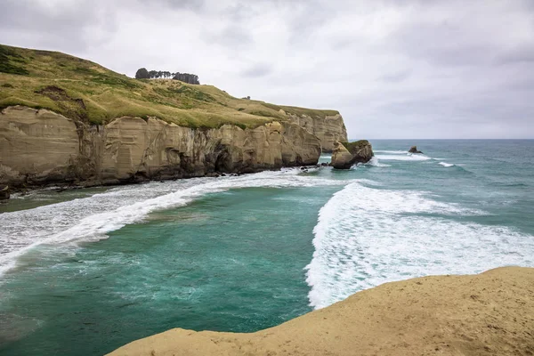 Utsikt Över Tunnel Beach Nya Zeeland — Stockfoto