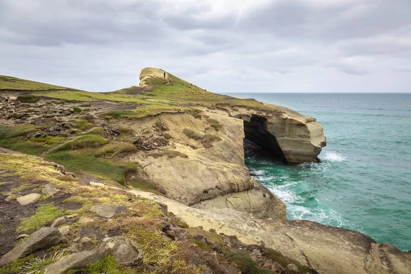 Pohled Tunelovou Pláž Novém Zélandu — Stock fotografie