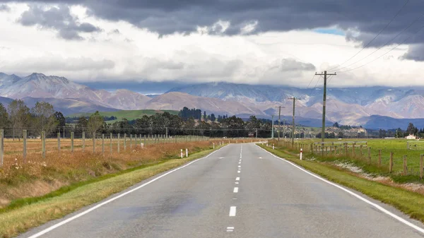 Camino Horizonte Nueva Zelanda Isla Del Sur — Foto de Stock