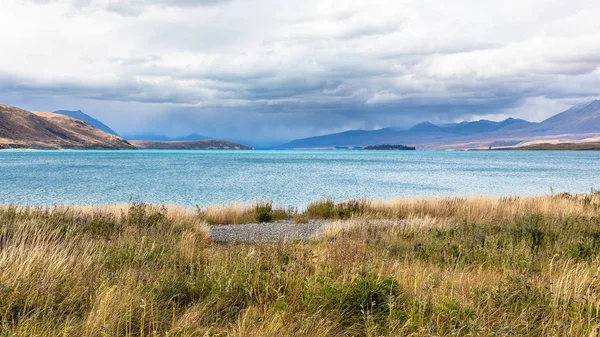 Zicht Turquoise Lake Tekapo Nieuw Zeeland — Stockfoto