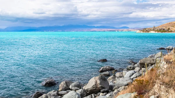 Över Turkosa Sjön Tekapo Nya Zeeland — Stockfoto