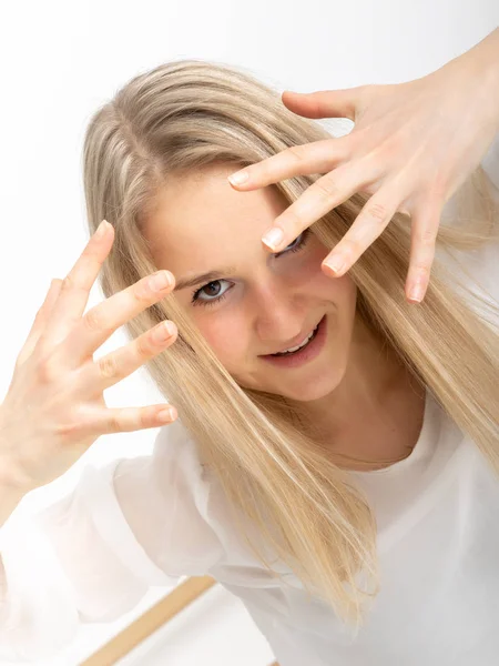 Ženská Tanečnice Tanečním Studiu — Stock fotografie